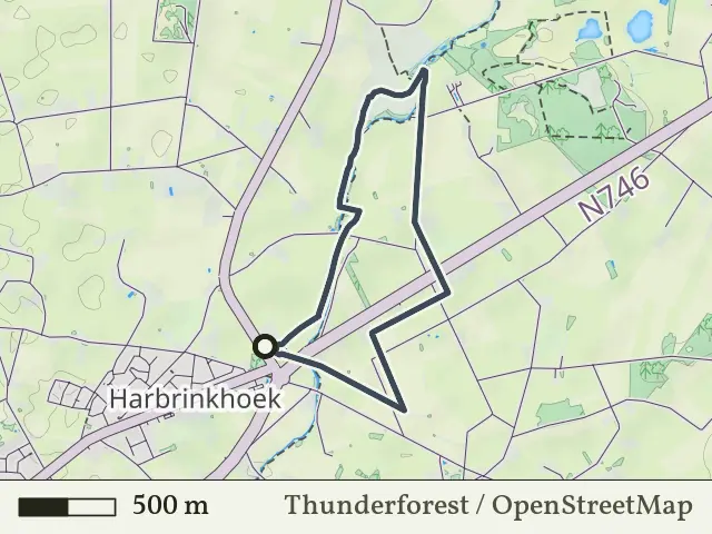Rode route vanaf Harbrinkhoek, Harbrinkshoek