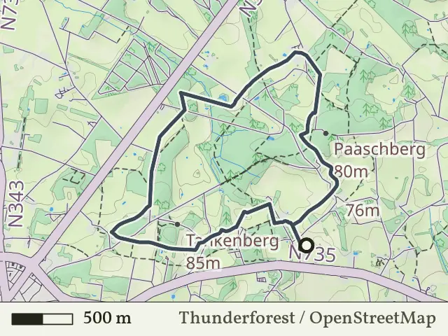 Blauwe route vanaf Tankenberg, De Lutte