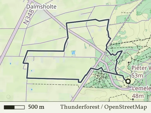 Paarse route vanaf Lemelerberg, Lemele