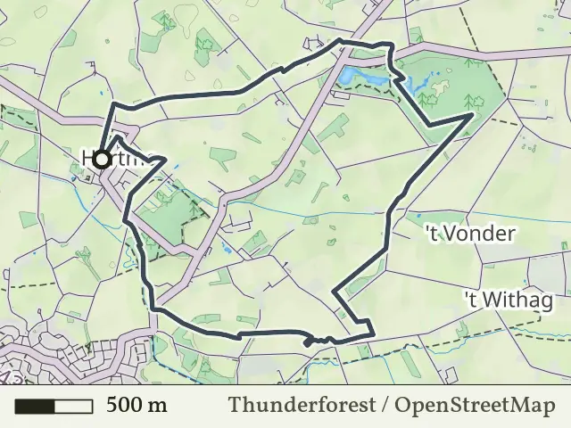 Paarse route vanaf Hertme, Zenderen