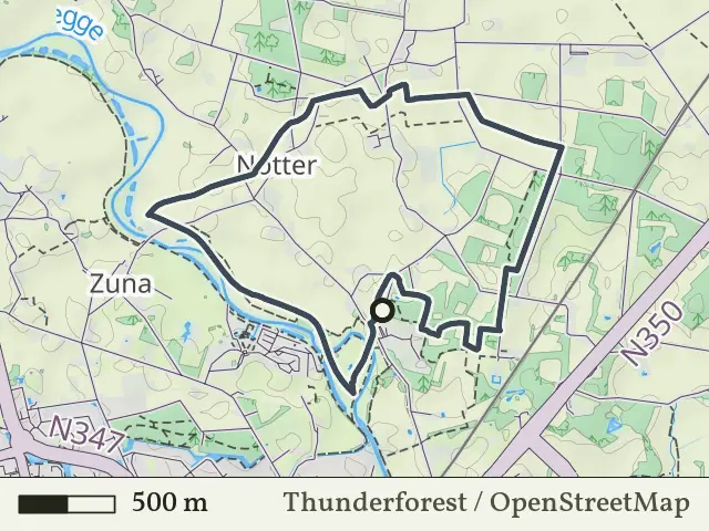 Blauwe route vanaf Grimberg, Notter
