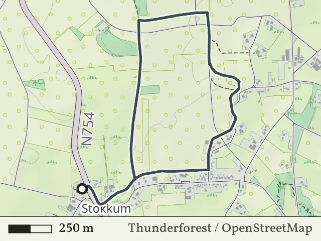 Gele route vanaf Stokkum, Markelo
