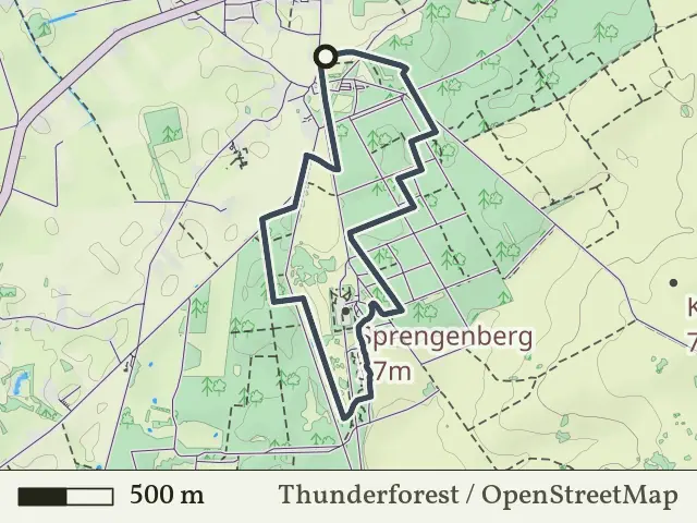 Oranje route vanaf Sprengenberg, Haarle