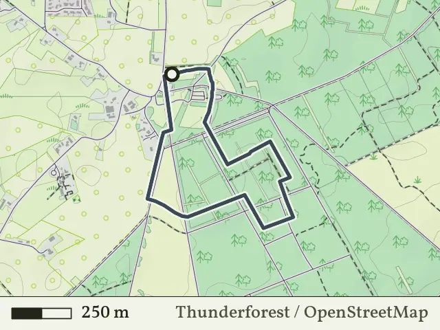 Rode route vanaf Sprengenberg, Haarle