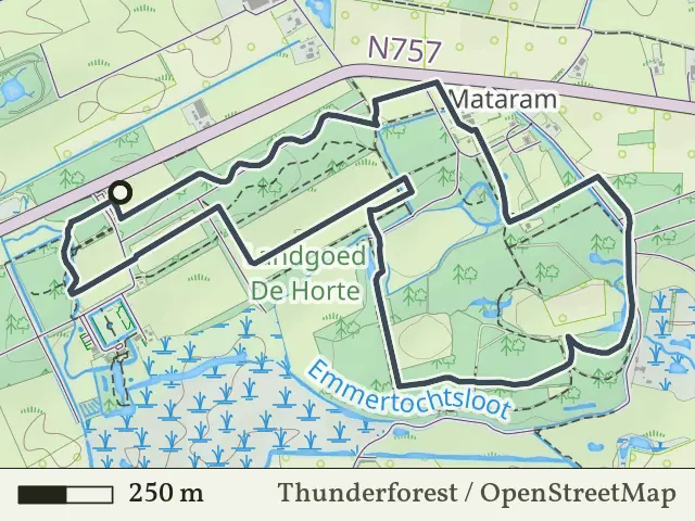 Rode route vanaf De Horte, Dalfsen