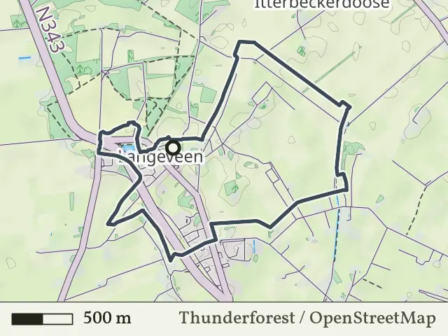 Oranje route vanaf Langeveen, Geesteren