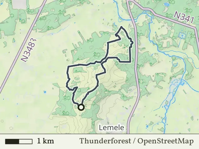 Blauwe route vanaf Lemelerberg, Lemele