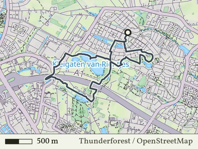 Gele route vanaf Slangenbeek, Hengelo