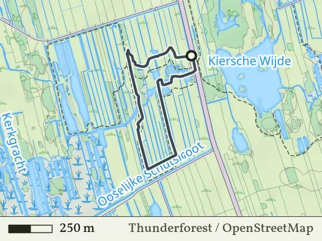 Blauwe route vanaf Kiersche Wijde, Wanneperveen