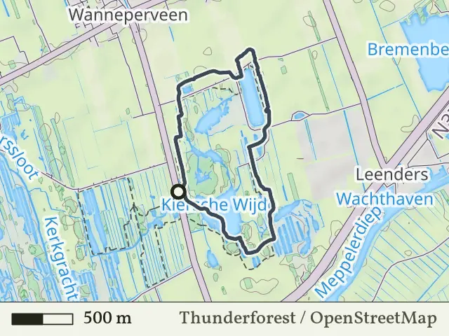 Gele route vanaf Kiersche Wijde, Wanneperveen