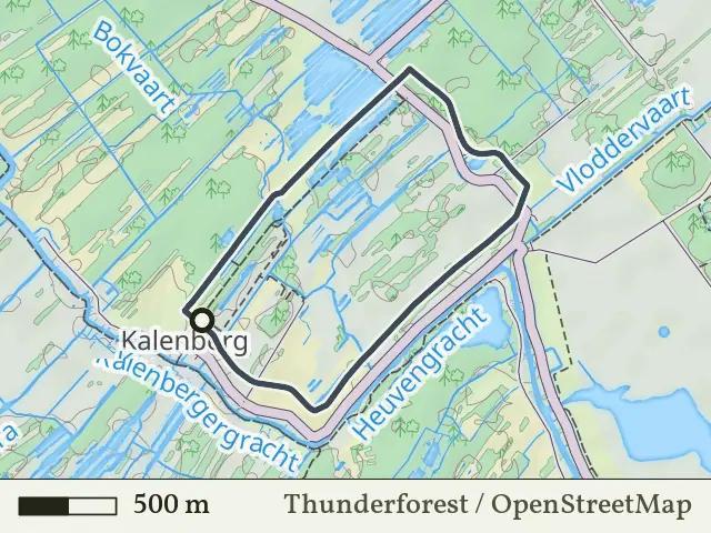 Paarse route vanaf Kalenberg, Weerribben-Wieden