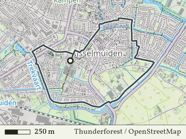 Paarse route vanaf IJsselmuiden, IJsseldelta