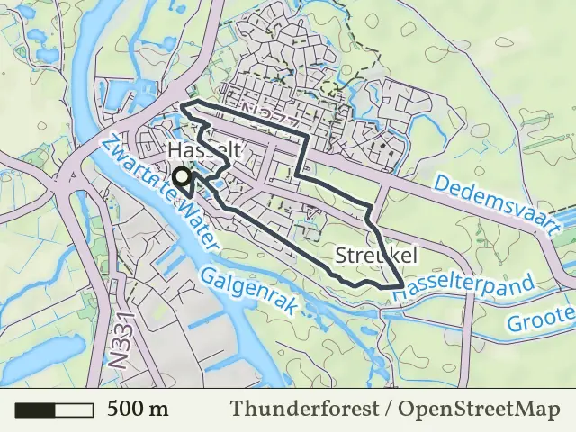 Oranje route vanaf Hasselt, IJsseldelta