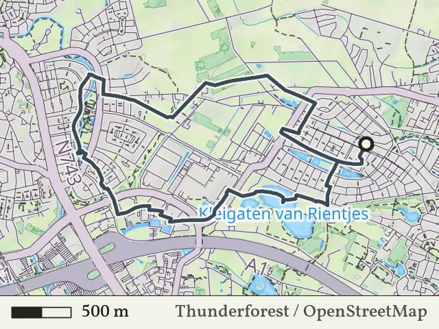 Oranje route vanaf Slangenbeek, Hengelo