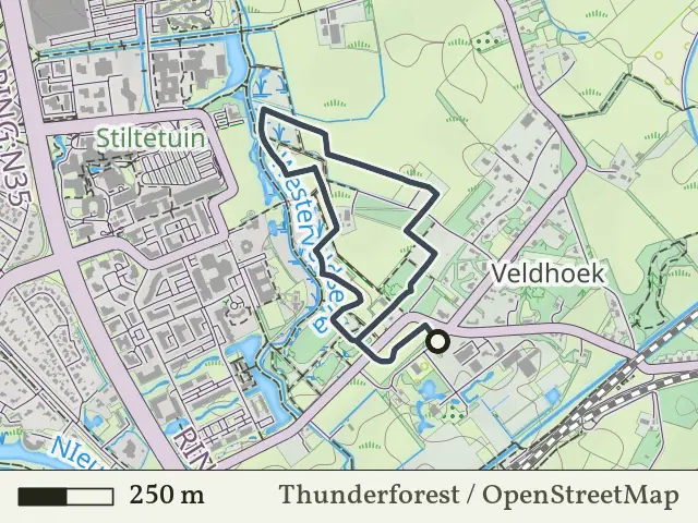 Rode route vanaf Herfte, Zwolle