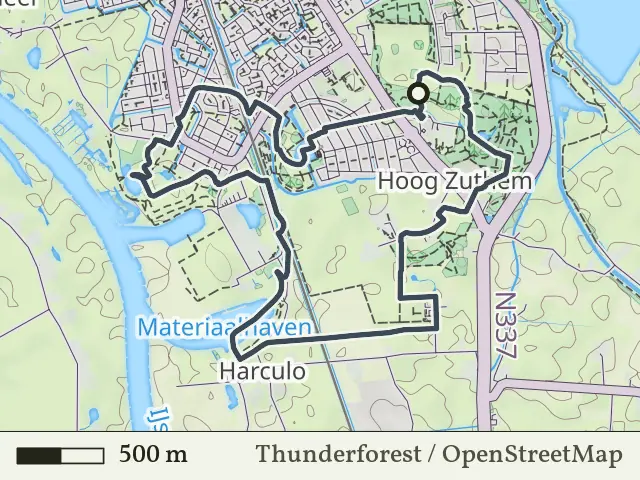Groene route vanaf Hoog Zuthem, Zwolle