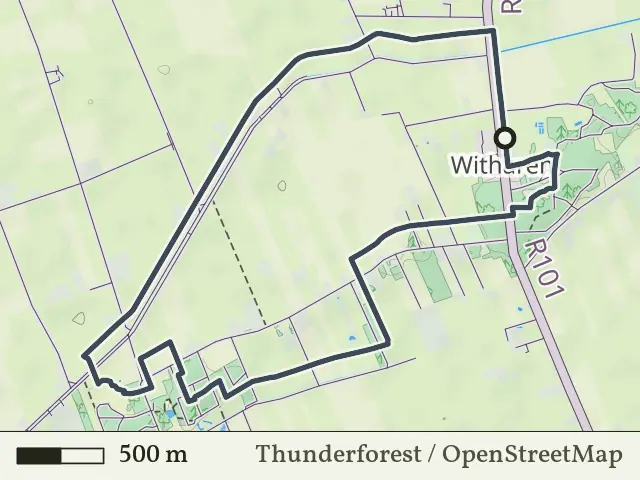 Paarse route vanaf Witharen, Ommen