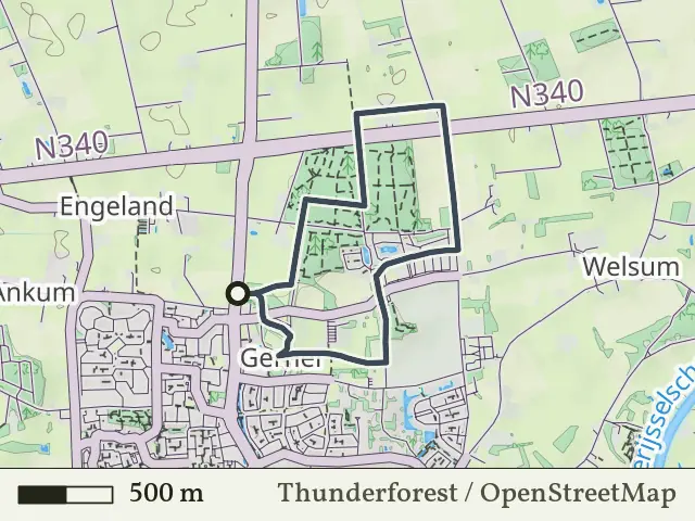 Rode route vanaf Dalfsen, Dalfsen