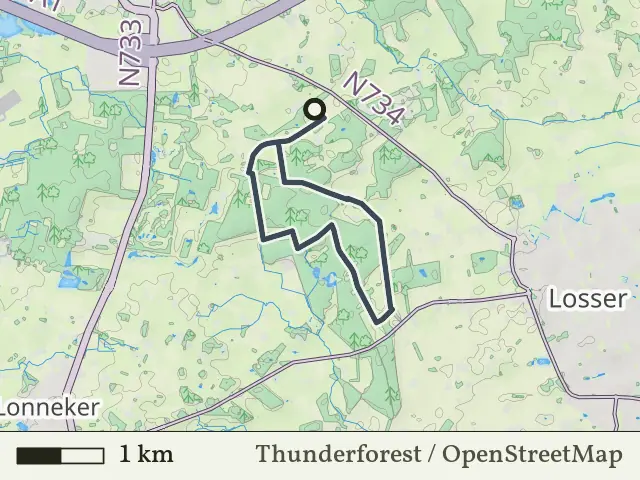 Paarse route vanaf Snippert, Losser
