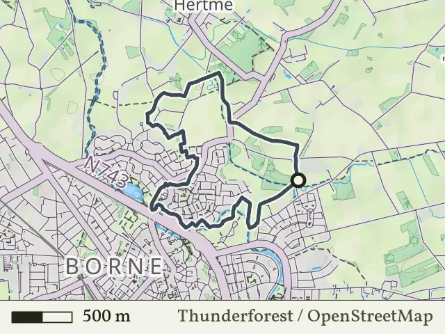 Blauwe route vanaf Spanjaardgemaal, Borne