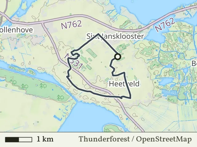 Groene route vanaf Kadoelen, Weerribben-Wieden