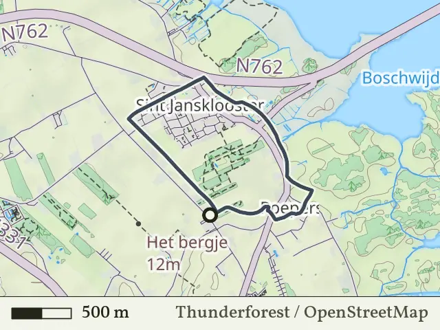 Paarse route vanaf Kadoelen, Weerribben-Wieden