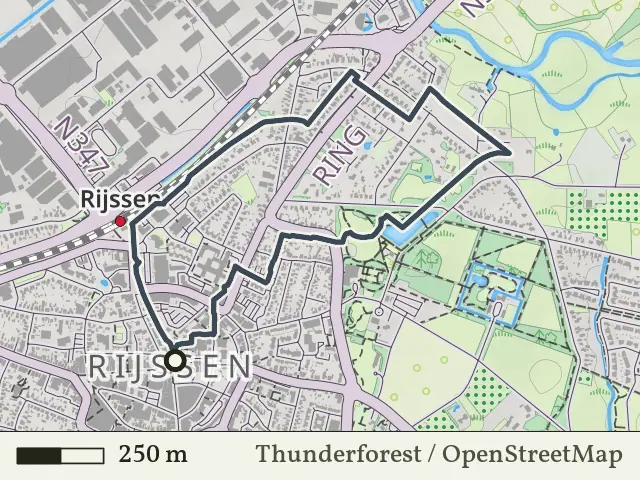 Rode route vanaf Rijssen, Rijssen/Holten