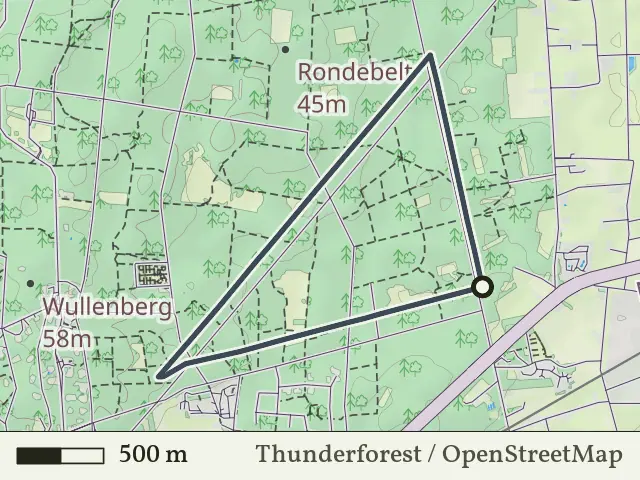 Gele route vanaf Sprokkelweg, Holten