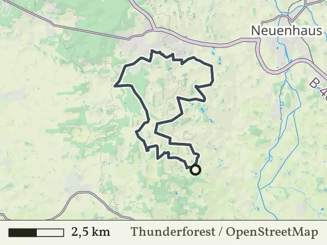 Paarse route vanaf Hezingerveld, Hezingen