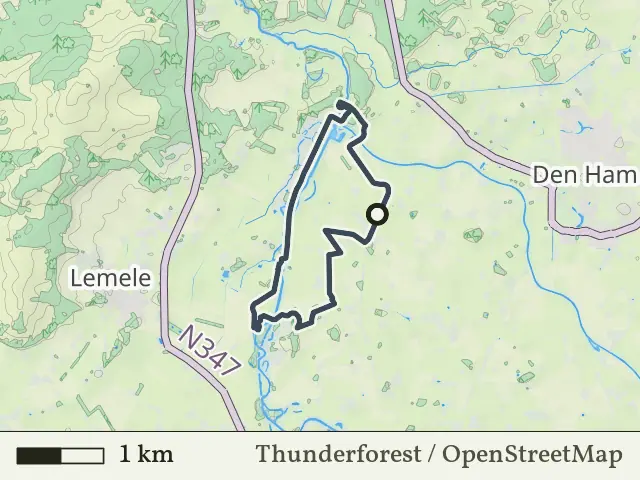 Oranje route vanaf Meer, Den Ham
