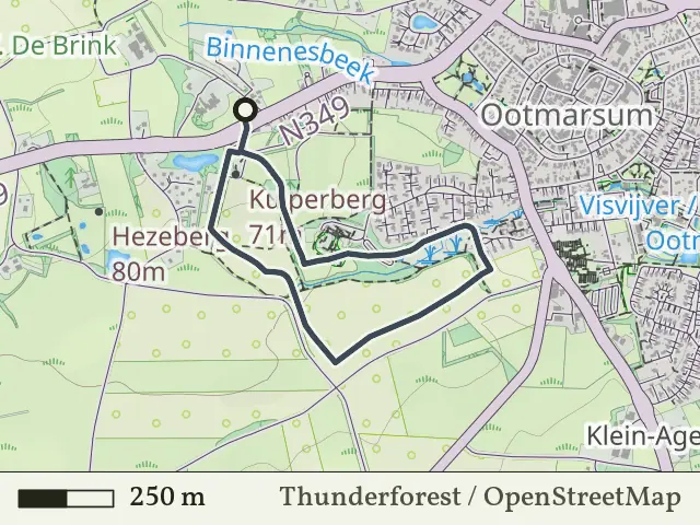 Paarse route vanaf Kuiperberg, Ootmarsum