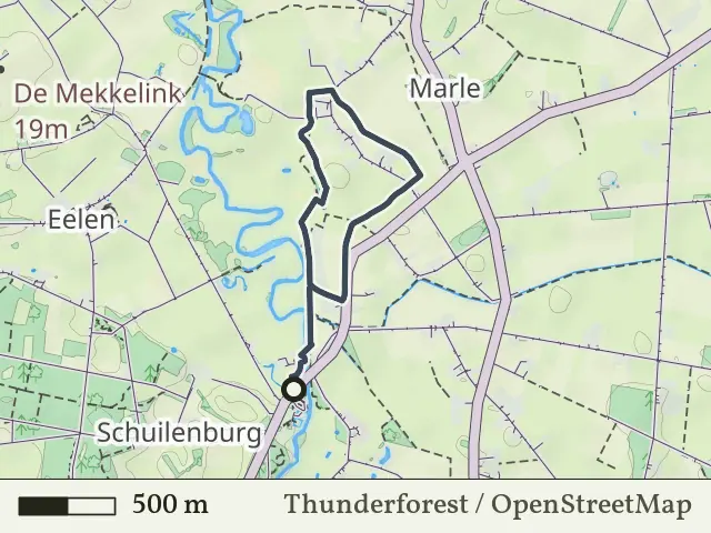 Rode route vanaf Schuilenburg, Hellendoorn