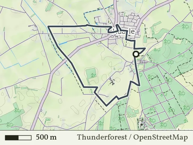 Blauwe route vanaf Sprengenberg, Haarle