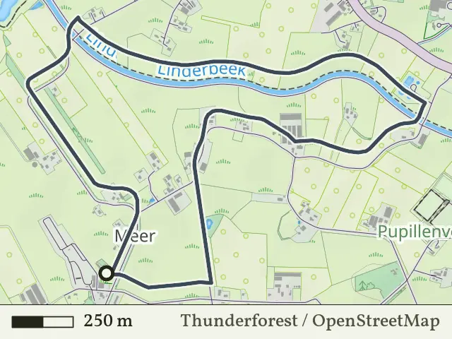 Paarse route vanaf Meer, Den Ham