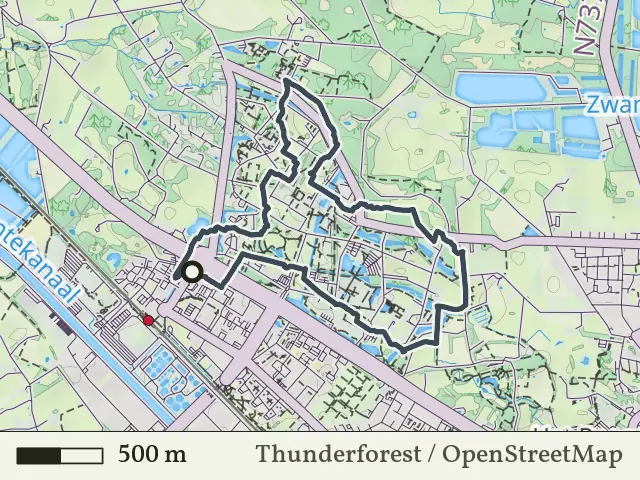Rode route vanaf Kennispark, Enschede
