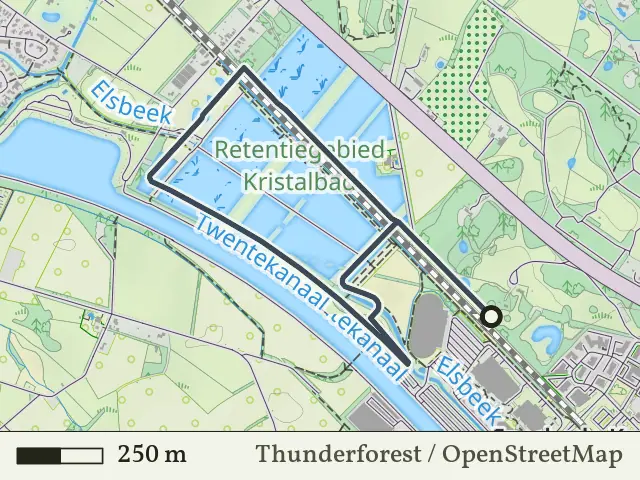 Blauwe route vanaf Kristalbad, Enschede