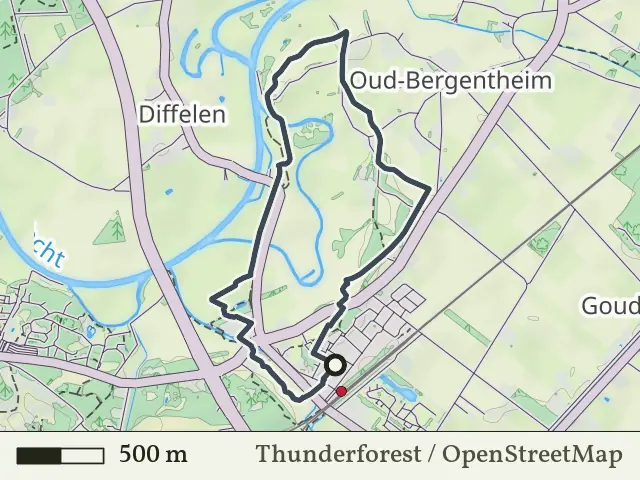 Rode route vanaf Marienberg, Hardenberg Oost