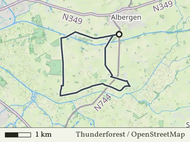 Paarse route vanaf Demmershoek, Albergen