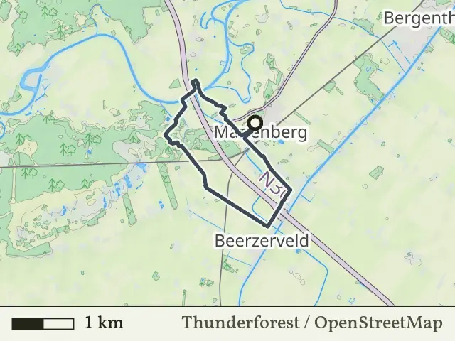 Blauwe route vanaf Marienberg, Hardenberg Oost