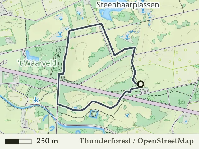 Rode route vanaf Ronde Bulten, Haaksbergen