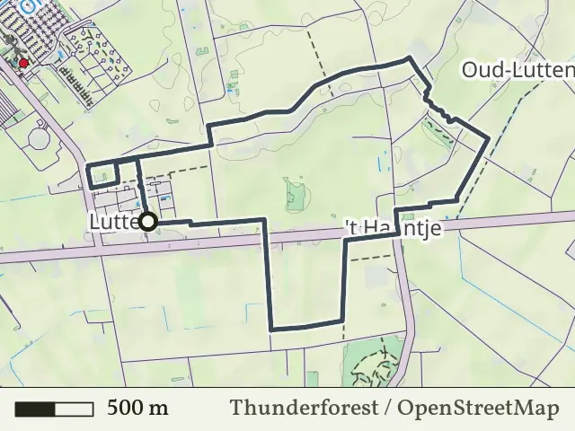 Paarse route vanaf Lutten, Hardenberg Oost