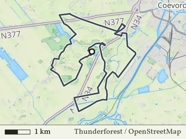 Blauwe route vanaf Holthone, Hardenberg Oost