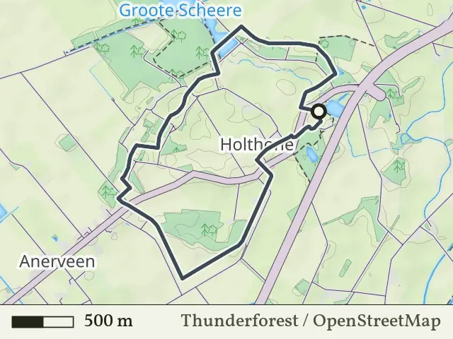 Rode route vanaf Holthone, Hardenberg Oost