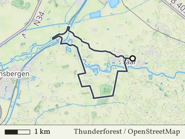 Gele route vanaf Laar, Hardenberg Oost