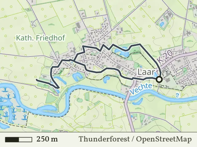 Rode route vanaf Laar, Hardenberg Oost