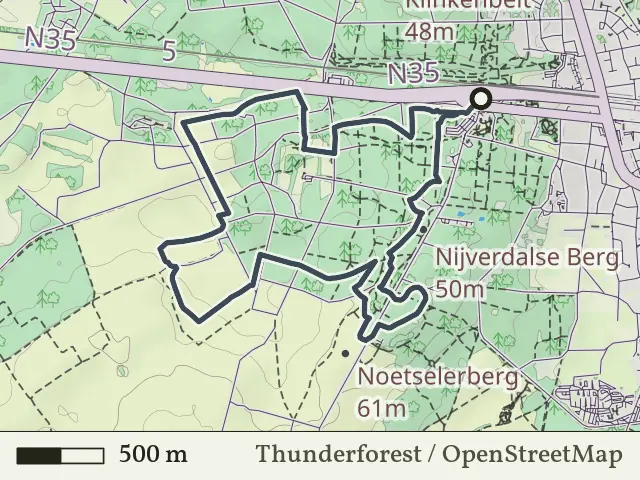Rode route vanaf Sallandse Heuvelrug, Nijverdal