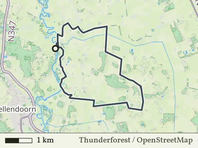 Blauwe route vanaf Schuilenburg, Hellendoorn
