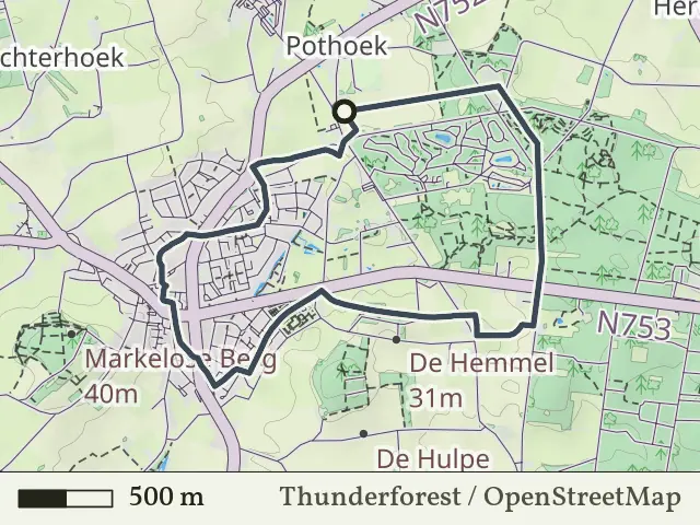 Gele route vanaf Pothoek, Markelo