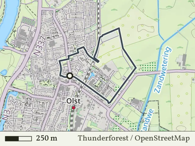 Oranje route vanaf Olst, Salland