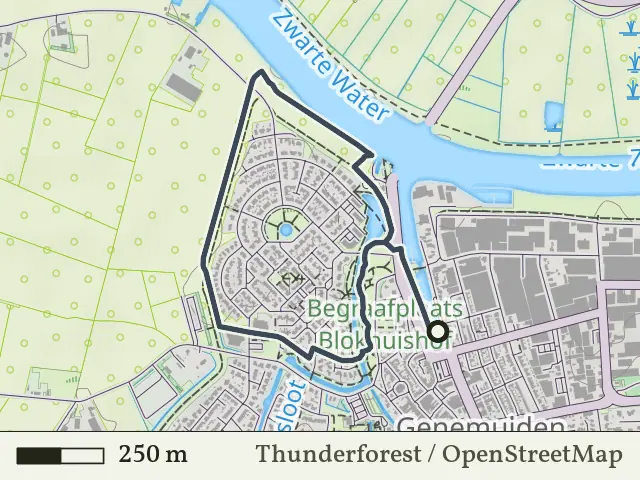 Rode route vanaf Genemuiden, IJsseldelta
